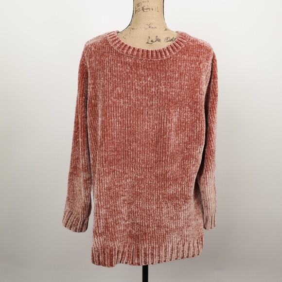Orvis Rose Pink Chenille Crew Neck Sweater  size XL - Picture 5 of 10